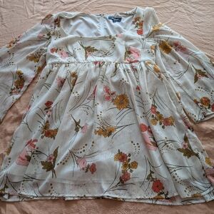 Modcloth Floral Babydoll Dress